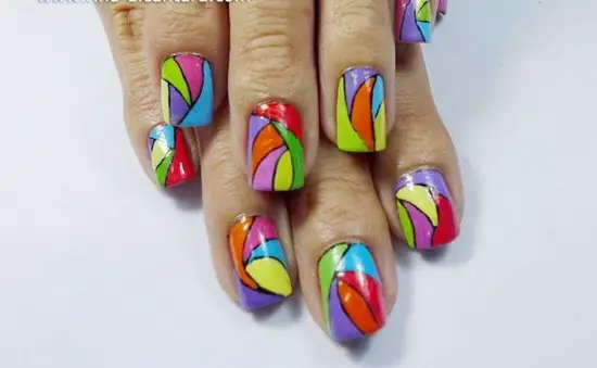 arte abstracto de uñas