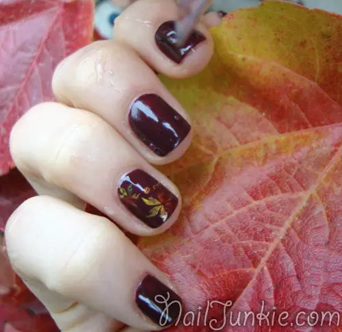 arte de uñas de otoño