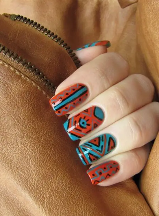 arte de uñas tribal