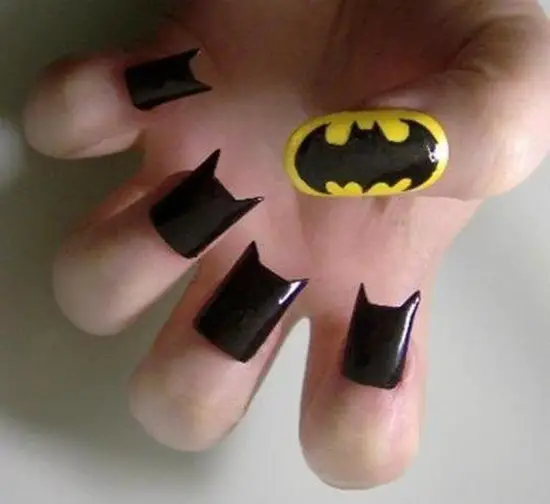 batman nail art